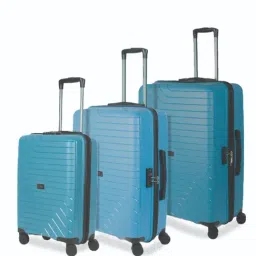 Carriall Blue 8 Wheel Large, Medium & Small Hard Checked Luggage Set of 3 - 52 cm-16