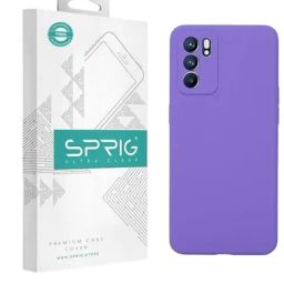 Sprig Liquid Silicone Back Cover for OPPO RENO 6 5G (Purple)-image-96
