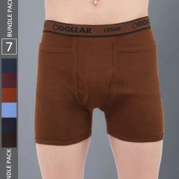 Dollar Lehar Assorted Cotton Regular Fit Trunks - Pack Of 7-picture-24