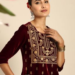 Anouk Women Ethnic Motifs Printed Kurta with Trousers-image-43