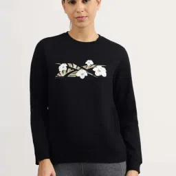Reebok Black Regular Fit Printed Sweatshirt-picture-40