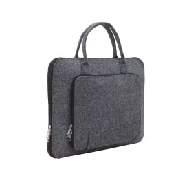 Aquador Laptop Cum Messenger Bag With Grey Felt Fabric-image-83