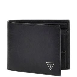 GUESS Black Leather Bi-Fold Wallet-31