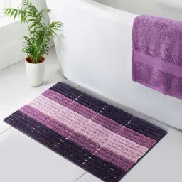 OBSESSIONS Plum Polyester Anti Skid Bath Mat (Small)-picture-39