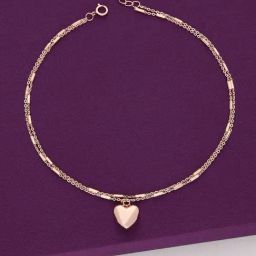 Kai Jewel Sterling Silver Ecstasy of Stars Charms Rose Gold Anklet for Women-image-34