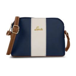 Lavie Janice Navy Leather Medium Cross Body Bag-11