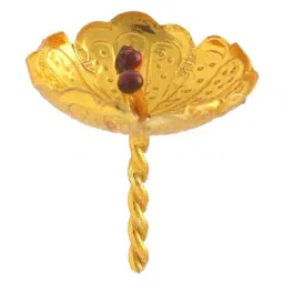 Sri Jagdamba Pearls 800 Silver Gold Plated Small Set of 108 Flowers- 80 gm-image-35