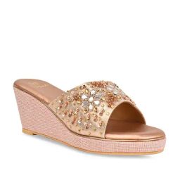 Rocia by Regal Women's Rose Gold Casual Wedges-picture-24