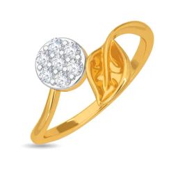 Kisna Diamond & Gold Jewellery Kimora 14k (585) Diamond & Gold Ring For Women-image-4