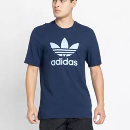 ADIDAS ORIGINALS Men's Blue TREFOIL T-Shirt-image-65