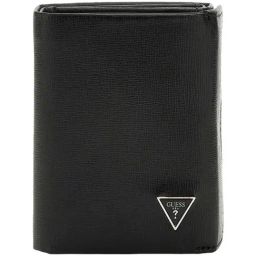 GUESS Black Leather Tri-Fold Wallet-image-36