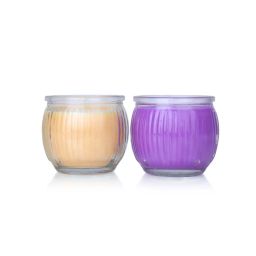 IRIS Multicolour Home Fragrances Mango Sorbet And Lavender Swirl Jar Candles - Set of 2 image 3