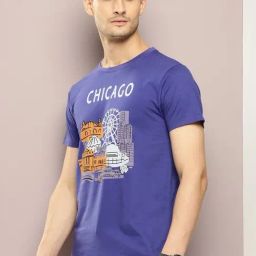 Dillinger Navy Regular Fit Printed T-Shirt-picture-34