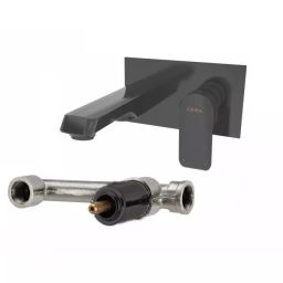 CERA CHELSEA Basin Mixer Diverter Single Lever Exposed Part + Concealed Part Wall Mount Black Matte, F1016474BM+F4065103BM-image-95