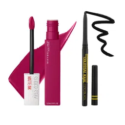 Maybelline New York Set of Super Stay Matte Ink Liquid Lipstick 5ml & Colossal Kajal 0.35g-25