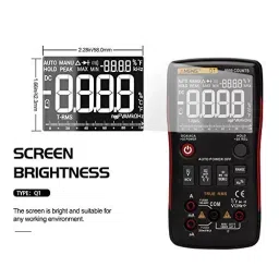 amiciSense True-RMS Digital Multimeter Button 9999 Counts With Analog Bar Graph image 5