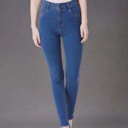 Miss Chase Blue Skinny Fit High Rise Stretchable Jeans-image-49