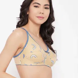 Clovia Beige Non Wired Non Padded Full Coverage Bra image 4