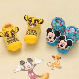 Yellow Bee Infant Boys Pack Of 2 Cotton Ankle Length Socks-28