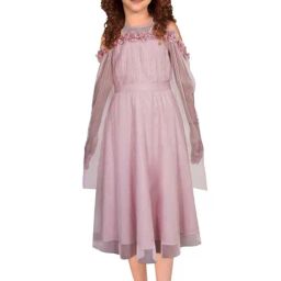 Allen Solly Junior Peach Cotton Applique Full Sleeves Frock Dress-image-36