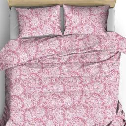 Ariana Milan Pink Cotton Floral Cotton Bed Sheet-image-47