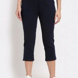 BRINNS Navy Blue Cotton Solid Capris-picture-11
