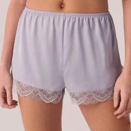 la Vie en Rose Lace Trim Satin Shorts-image-59
