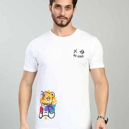 BE POSITIVE Graphic Printed Rround Neck Slim Fit Cotton T-shirt-image-32