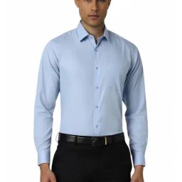 Van Heusen Blue Cotton Regular Fit Shirt-image-27