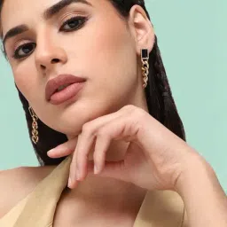 Sohi Gold Plated Party Designer Dangler Earrings image 2