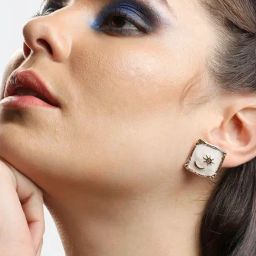 Sohi Gold Plated Party Designer Stud Earrings image 3