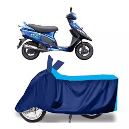 Auto Pearl Two Wheeler Cover for TVS Scooty Pep Plus BS6 - Cyan, Blue-19