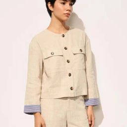 Only Beige Solid Jacket-image-36