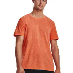 Under Armour Orange Slim Fit Texture Sports T-Shirt-image-37
