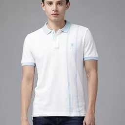 U.S. Polo Assn. Striped Polo Collar Pure Cotton Slim Fit T-shirt-picture-17