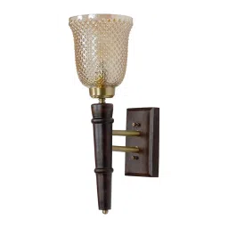 Fos Lighting Transitional Wooden Single Light Wall Sconce - Minar-PLBindiLuster-WL1-image-4