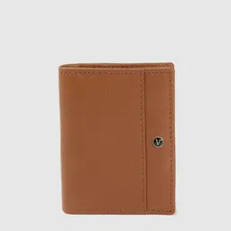 Van Heusen Men Tan Brown Solid Leather Two Fold Wallet-image-93