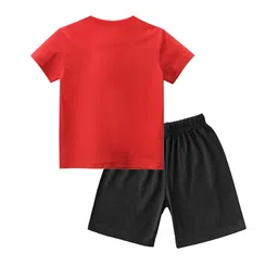 FRENCH KLEIDER Boys Pack Of 3 Printed Round Neck Pure Cotton T-shirt With Shorts image 3