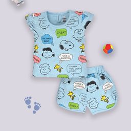 YK X Tinyo Infant Girls Printed Pure Cotton Top with Shorts-picture-35