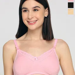 Evamomies Pack of 3 Full Coverage Non Padded Maternity Bra With All Day Comfort-picture-26