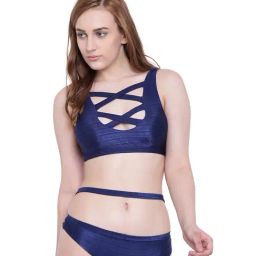 La Intimo Navy Beach Bold Bra & Bikini Panty-image-63