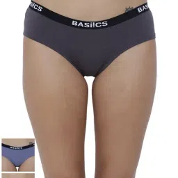 BASIICS by La Intimo Multicolor Bikini Panty( Pack Of 3 )-image-62