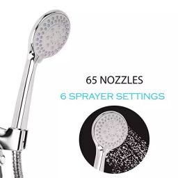 CLINTON 23x10 cm Round ABS Silver Wall Mount Hand Shower-image-86