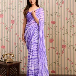 limtd Striped Dyed Pure Georgette Ready to Wear Saree-image-7