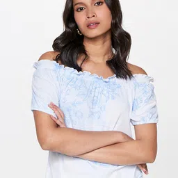 AND Floral Printed Off-Shoulder Bardot Top-picture-9