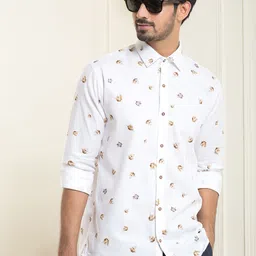 Mculine Floral Printed Standard Fit Shirt-image-28