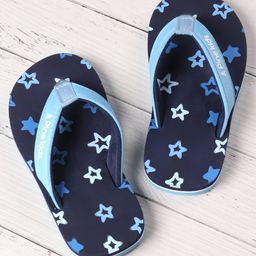 Pine Kids Slip Ons Flip Flops with Star Design- Navy Blue-image-67