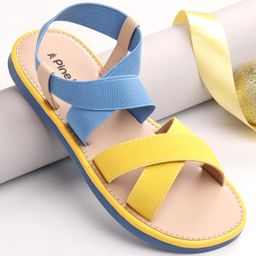 Pine Kids Back Strap Closure Sandals - Yellow-image-19