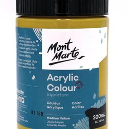 Mont Marte Acrylic Colour Paint 300ml - Medium Yellow-10