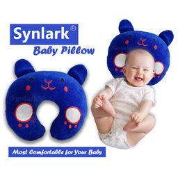 Synlark New Born Baby Soft Neck Pillow for Head Shaping - Royal Blue-13